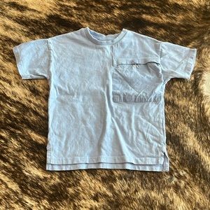 ZARA kids light blue button pocket t-shirt 3-4 years 104CM